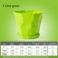 thumbnail image 6 of Linyer Plastic Flowerpot with Tray Ornamental Shock-proof Succulents Nursery Garden Planter Stable Lightweight Plant Pots Home Green, 6 of 6