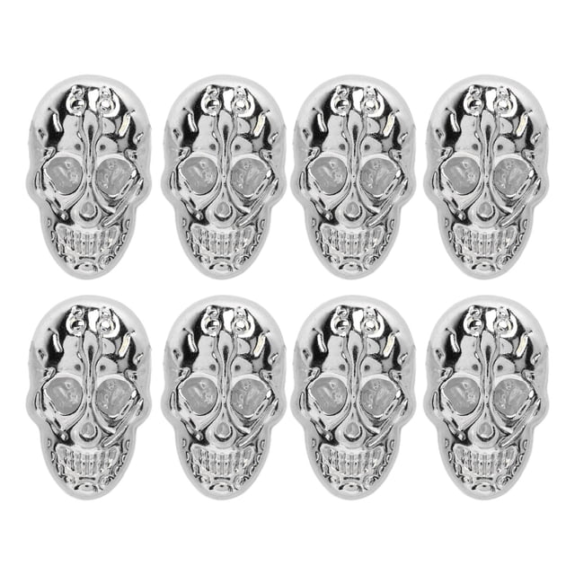 50 juegos de remaches de calavera DIY estilo gótico a prueba de herrumbre exquisita artesanía decoraciones artesanales de cuero para hacer zapatos cinturones plata