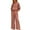 Orange, variant on Bovxnpu 2 Piece Sets for Women Lounge Sets for Women Linen Solid Color Shirt and Wide Leg Pants Set Matching Tracksuit Set