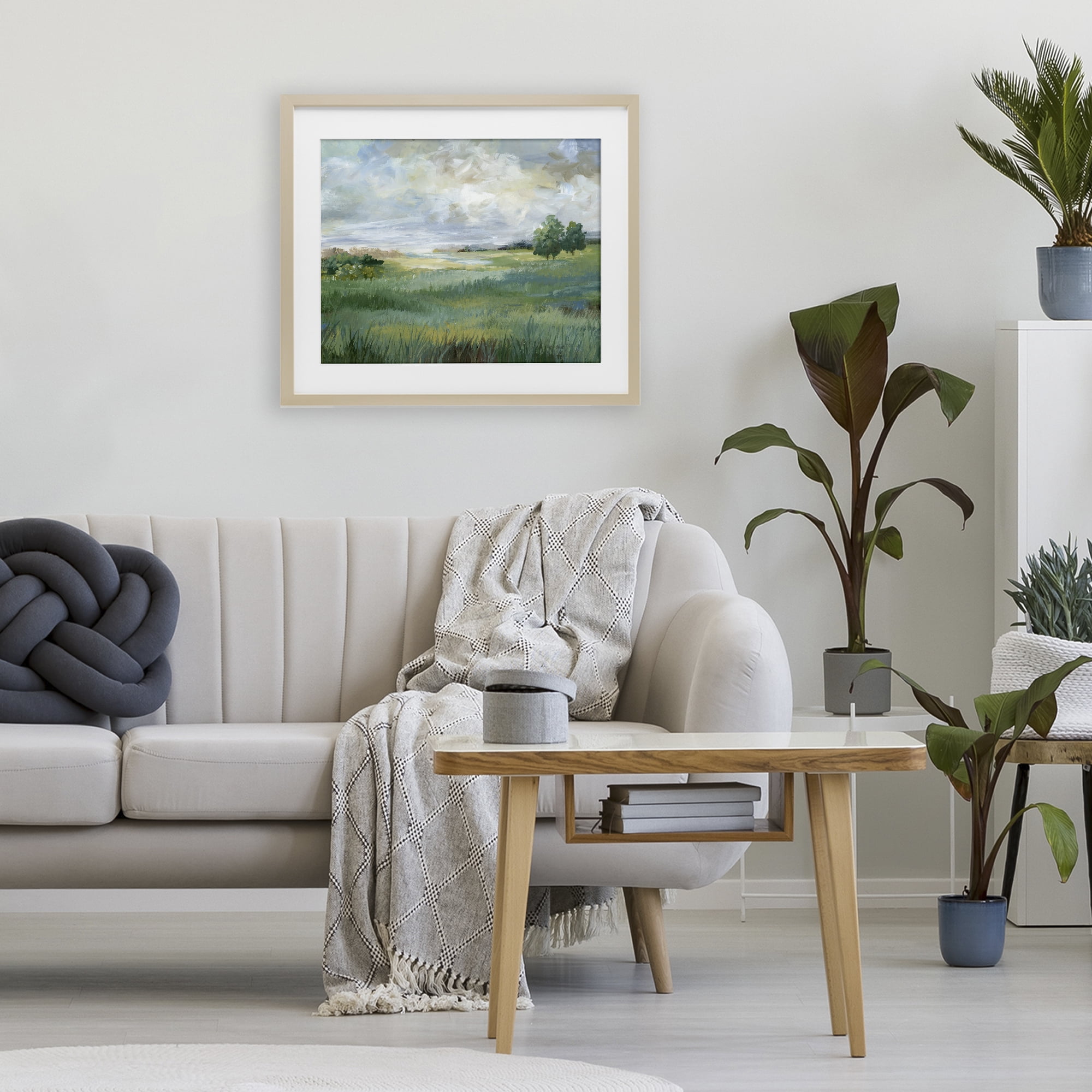 Stupell Industries Idyllic Summer Field Birch Framed Print Under Glass, design by Nan