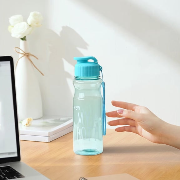 WWG 550ml Portable Solid Color Press Flip Student Outdoor Plastic Water Cup Sealed Leak Proof Large Capacity Water Cup