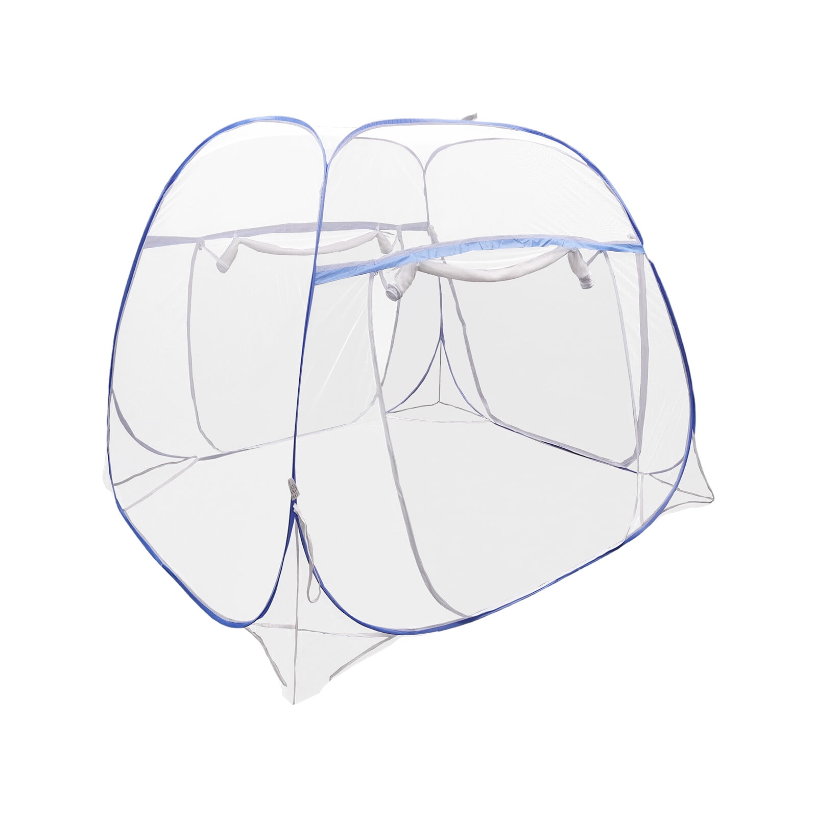 Pop-Up Mosquito Net Tent Folding Bed Canopy for 1.8m Large Bed, Triple Door & Double Zip