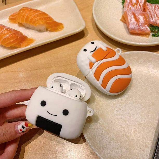 Super Cute Food AirPods Case, 3D Cartoon AirPods Silicone