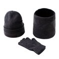 thumbnail image 2 of Winter Knit Set for Women Men Soft Warm Beanie Hat Scarf Gloves Matching Set for Cold Weather Outdoor Daily Wear Scarf a Hat Gloves, 2 of 4