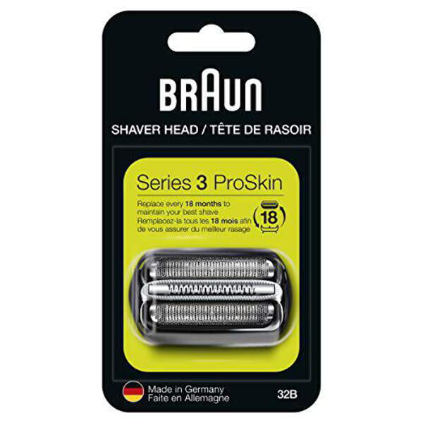 Braun Series 3 32B Foil &amp; Cutter Replacement Head, Compatible with Models 3000s, 3010s, 3050cc, 3070cc, 3080s, 3090cc (Packaging May Vary) - Walmart.com