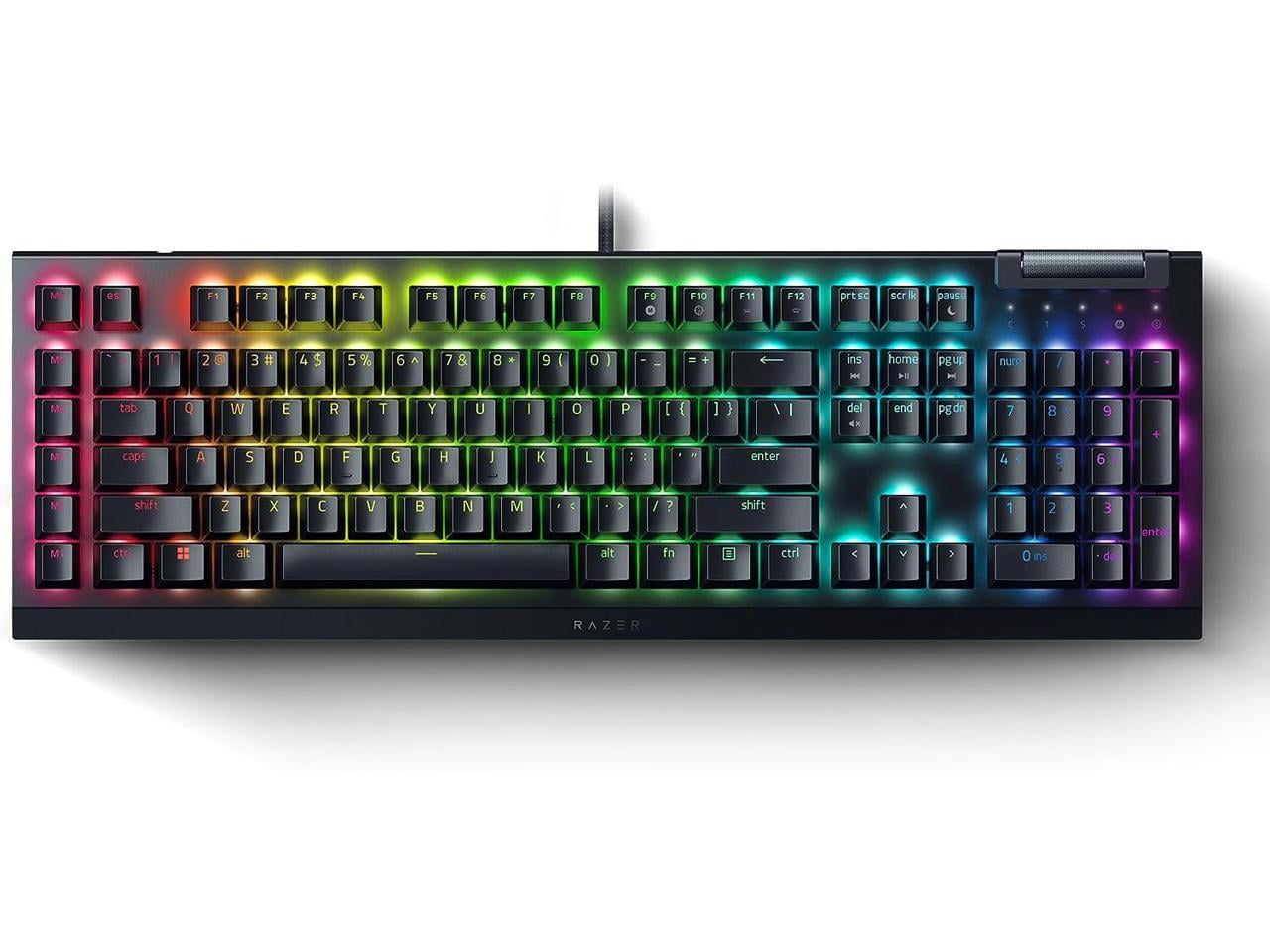 Razer BlackWidow V4 X Full Size Mechanical Gaming Keyboard Yellow Switches Linear and Silent
