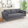thumbnail image 5 of Jax Mid Century Modern Furniture Style Tufted Seat Fabric Couch in Dark Gray, 5 of 7