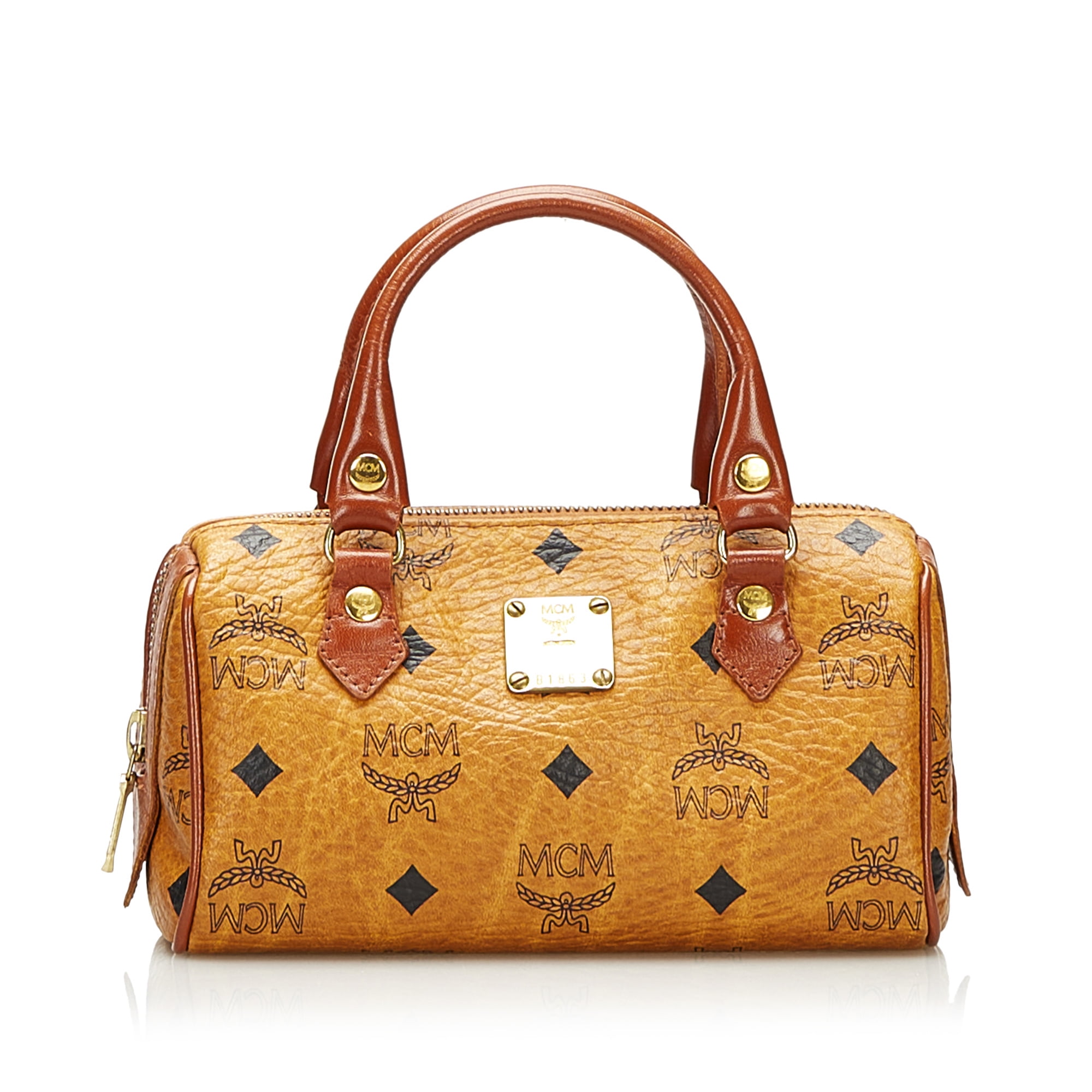 Mcm small boston bag deals