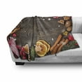 thumbnail image 3 of Gingerbread Man Soft Flannel Fleece Throw Blanket, Christmas Frame with Spices Biscuits Elements on Table Art Print, Cozy Plush for Indoor and Outdoor Use, 50" x 60", Multicolor, by Ambesonne, 3 of 6