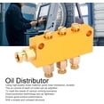 thumbnail image 2 of ZOUSSIQI Brass Oil Distributor Adjustable Lube Oil Piston Separator Divider Valve Lubrication System, TKType Distributor Value Manifold Block for Centralized Lubrication(One in, 3 out) CA919-18133, 2 of 9