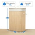 thumbnail image 4 of Mehoom Large Collapsible Laundry Basket, 80L Cotton Rope Laundry Hamper, Decorative Foldable Storage Bin for Clothes, Toys, Blankets, Room Organization, 4 of 9