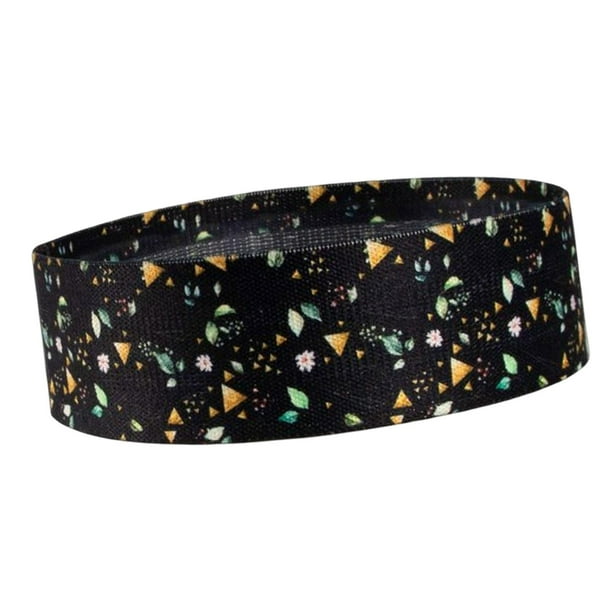 Banda de resistencia ligera cómoda duradera Kusrkot para cadera floral negro