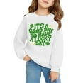 thumbnail image 4 of Mercatoo Girls Boys St. 𝐏atrick's Day Sweatshirt Outfit Toddler Crewneck Long Sleeve Pullover Kids Letter Shirt Sweater Tops, 4 of 6