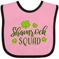 thumbnail image 3 of Inktastic Shamrock Squad with Four Leaf Clovers Boys or Girls Baby Bib, 3 of 4