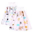thumbnail image 1 of Heliisoer 2 Pcs Jupe Couche Réutilisable Confortable pour Bébé 1 Garçon Fille Entraînement, 1 of 3