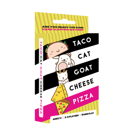 Dolphin Hat Games Taco Cat Goat Cheese Pizza – Fast-Paced Card Game for Kids, Teens & Adults | 2-8 Players | Ages 8 