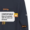 thumbnail image 5 of Pioneer FR Cotton Long Sleeve T-Shirt - Flame Resistant Safety Work Shirt - 100% Cotton - ARC 2 - Chest Pocket - Navy Blue, 5 of 8