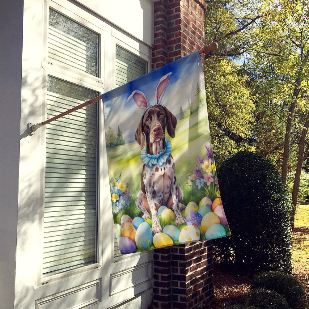 German Shorthaired Pointer Easter Egg Hunt House Flag