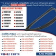 thumbnail image 7 of Whole Parts Refrigerator French Door Seal Gasket, Black Color, Part# WPW10436248 - Replacement & Compatible with Some Amana, Jenn Air, Kitchen Aid, Maytag, Whirlpool and Kenmore Refrigerators, 7 of 7