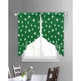 thumbnail image 3 of Lucky Shamrock Swag Valances for Windows, St. Patrick's Day Irish Clover Green Rod Pocket Sheer Valances for Small Windows, Swag Toppers Light Filtering for Kitchen Living Room 2 Panels 28''x36'', 3 of 6