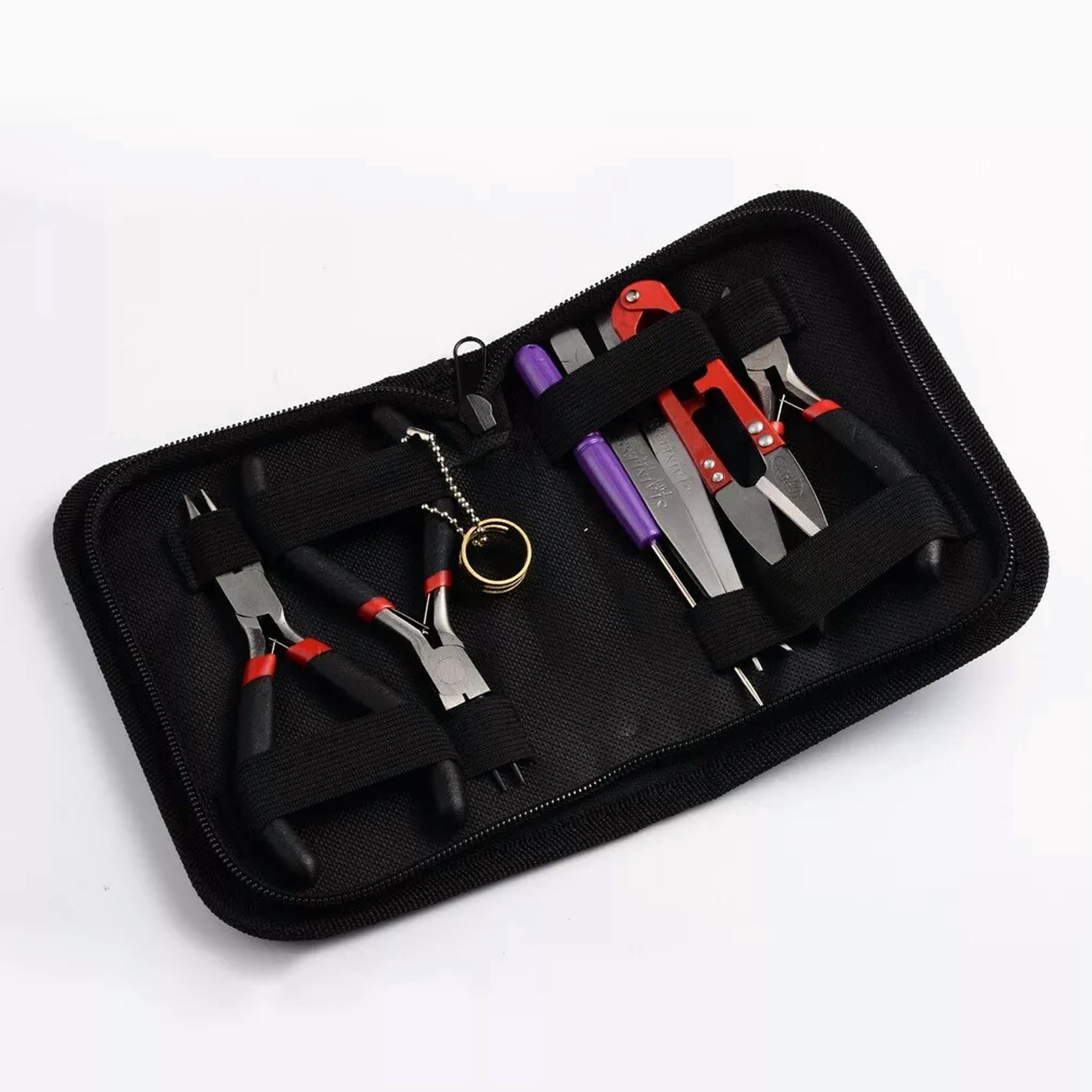 U8MO DIY Jewelry Tool Kits Round Nose Pliers Side Cutting Pliers Wire Cutter Scissor