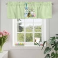thumbnail image 3 of Valances for Windows Easter Gnome Colorful Eggs Carrot Rod Pocket Short Curtain for Bathroom Living Room Bedroom Flower Happy Quote on Green 1 Panel 54x18in, 3 of 9