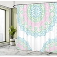 thumbnail image 4 of Ambesonne Oriental Shower Curtain, Soft Colors Mandala Print, 69"Wx70"L, Pale Pink, 4 of 4