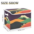 thumbnail image 5 of Yayeee Collapsible Cube Storage Bin with Lid Fabric Closet Decorative Basket with Handles, Purple Mountain, 5 of 7