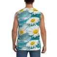 thumbnail image 4 of Kdxio Daisy Flowers for Men's Muscle T-shirt,Sleeveless for Workout Running Athletic Gym Lounge Casual, 4 of 7