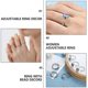 thumbnail image 3 of 6pcs Anxiety Ring Rotatable Finger Rings Stress Relief Fidget Ring Decor, 3 of 3