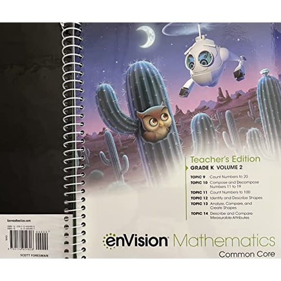 Pre-Owned enVision mathematics common core teachers edition grade k volume 2, 9780134954806, 0134954807, Paperback,
