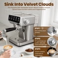 thumbnail image 5 of Expresso Coffee Machines with Touchscreen 20 Bar Professional Espresso Maker with Milk Frother & Hot Water, Stainless Steel Coffee Maker for Latte Americano, Cappuccino Machine for Home Office, 5 of 8