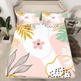 thumbnail image 2 of Homewish Chic Flowers 3pcs Twin Sheet Sets For Teens Boys Girls,Botanical Plants Twin Fitted Sheet,Vintage Aesthetic Breathable Flat Sheet,Lightweight Room Decor, 2 of 7