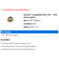 thumbnail image 2 of Axle Nut - Compatible with 1991 - 1995 Acura Legend 1992 1993 1994, 2 of 2