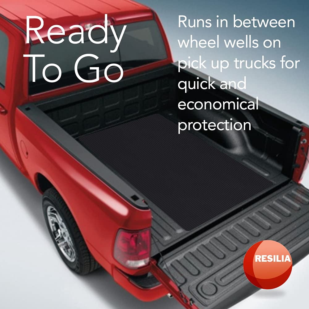 Resilia Utility Runner- 24 inch Wide Black Plastic- Embossed Wide Rib Pattern - Tool Box Liner, Garage Drawer & Shelf Organization, Workbench Storage, Made in the USA, 24 Inches x 6 Feet, Black