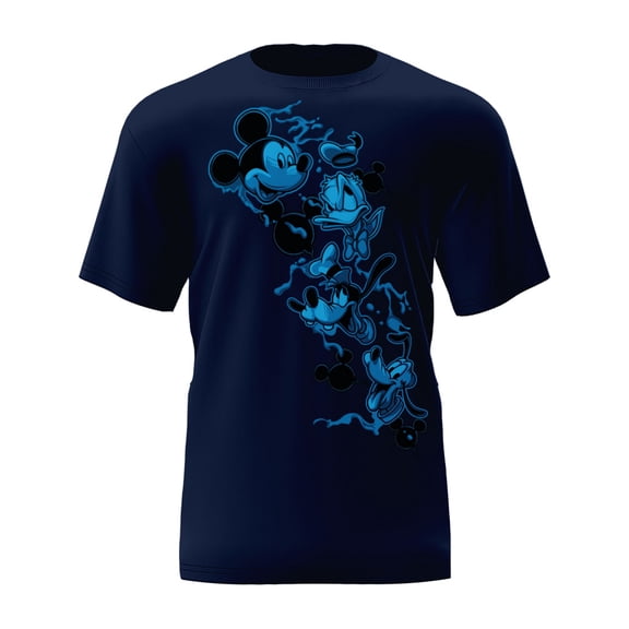 Disney Mickey and Friends Navy Adult Tee Shirt, XS-XL (Unisex)