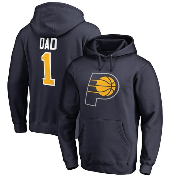 Men's Navy Indiana Pacers #1 Dad Pullover Hoodie