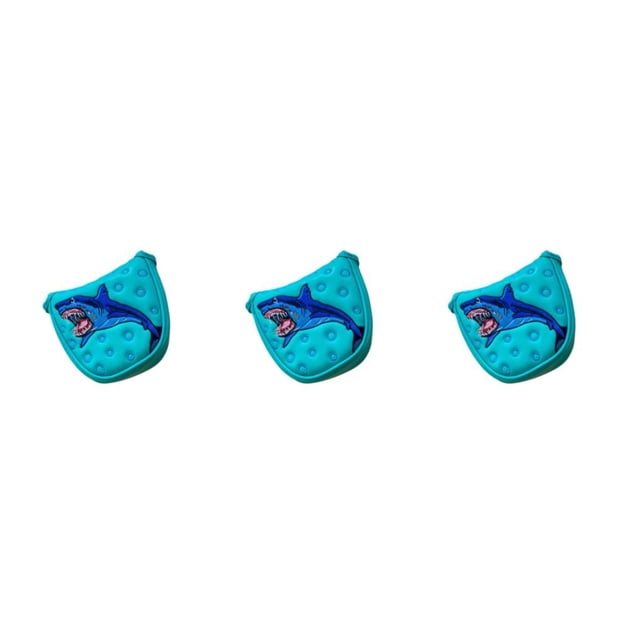 Baohd Couvre-Tête de Putter de Golf en Maillet Brodé pour Club de Golf Premium et Durable Demi-Rond - Requin Bleu Mer Ensemble de 3