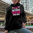 thumbnail image 2 of Be Nice, I May Be Your Nurse One Day, Black Hooded Sweatshirt or Hoodie, Small, 2 of 5