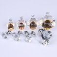 thumbnail image 2 of Tiradores para gabinete Wacnune, 2 piezas, cristal transparente de 25 mm, dorado, 2 of 8