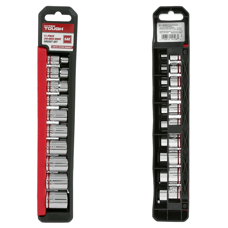 Hyper Tough 3/8 inch Drive SAE Socket Set 11 Pieces Chrome