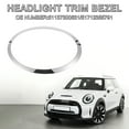 thumbnail image 2 of 1pc Car Front Left Headlight Trim Bezel for Mini Cooper 2014-2024 No.51137300631 ABS Silver Tone, 2 of 7