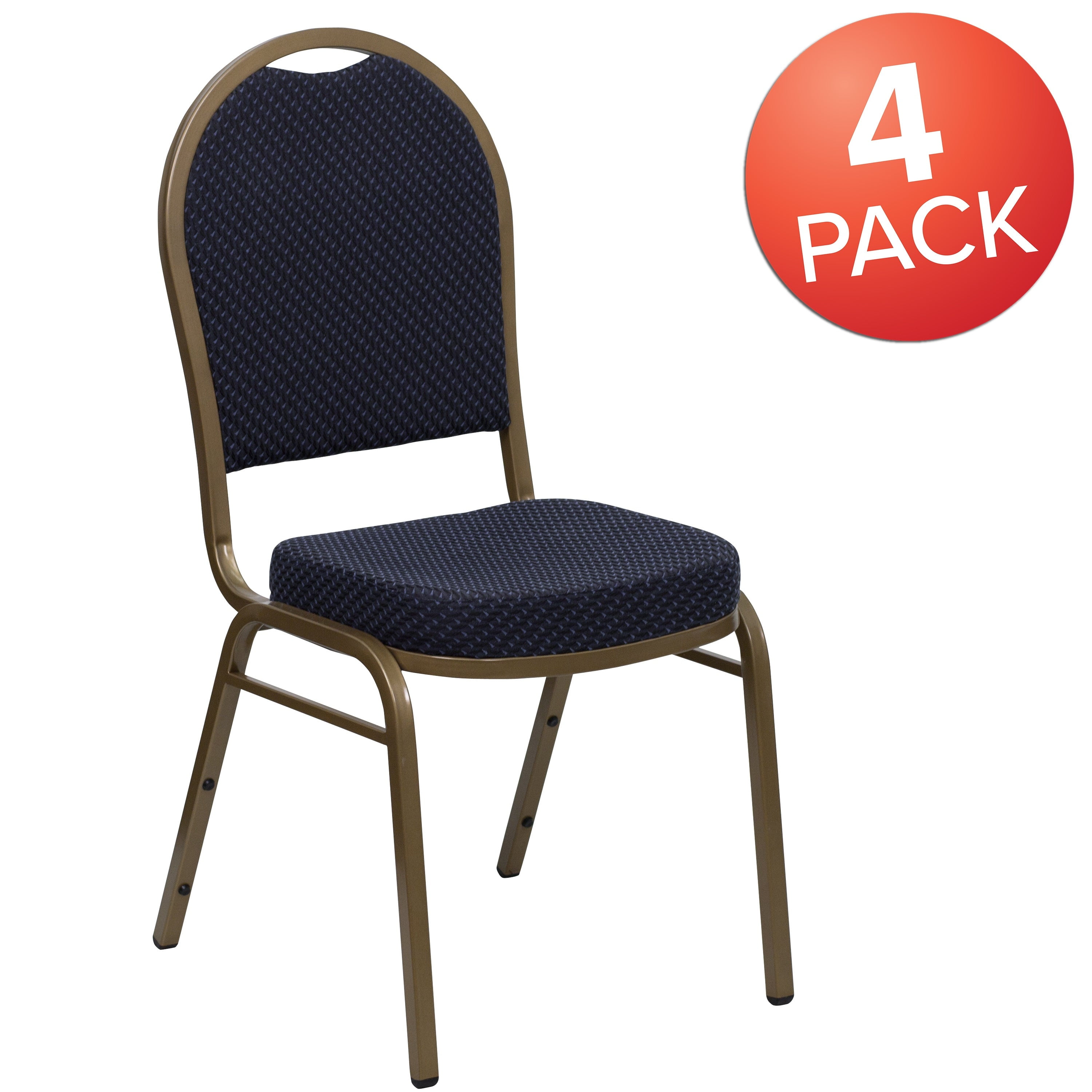 Lancaster Home 4 Pack Dome Back Stacking Banquet Chair