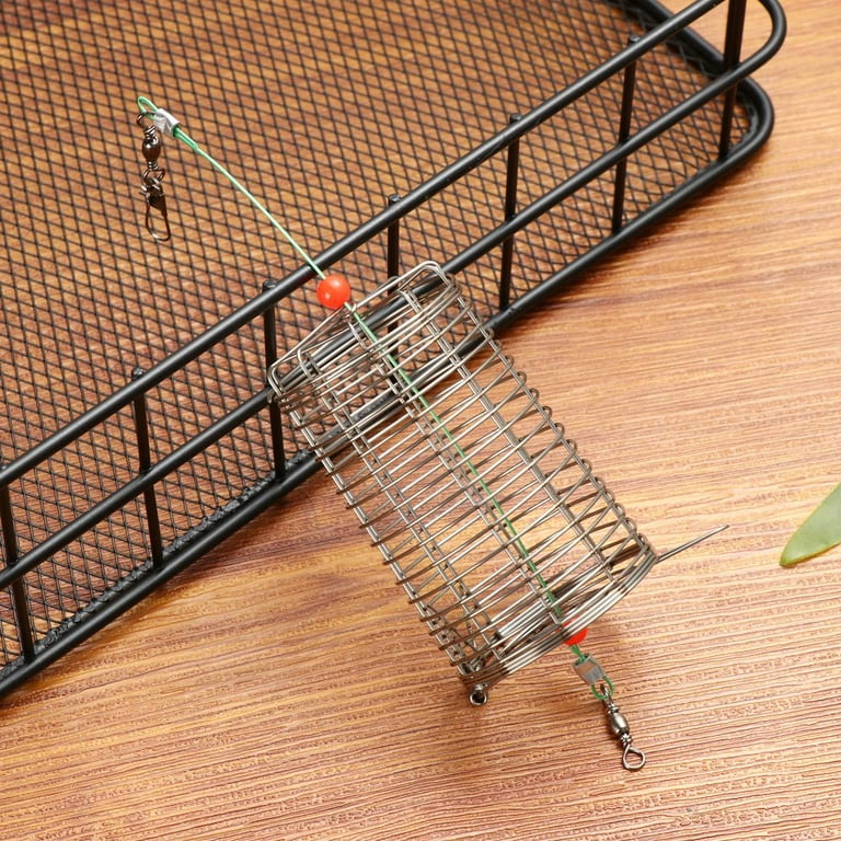 Stainless Steel Trap Basket Shrimp Catch Holder Fishing Lure Trap