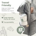 thumbnail image 5 of Portable Milk Warmer for Travel, 17 oz Capacity, 3 Min Fast Heating & Long Battery Life, Baby Bottle Warmer for Breast Milk and Water On-The-Go, Pasteurization Mode, Meets Full Day Feeding Needs, 5 of 11