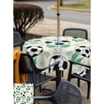 thumbnail image 5 of Outdoor Tablecloth with Umbrella Hole for Patio/Picnic/Party/Camping, Green Footballs Waterproof Table Cloth Square Cover Washable, Pastoral Daisy Love Heart Balls Sports Game (60"x 60"), 5 of 9