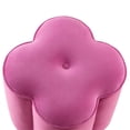 thumbnail image 4 of Laylani Velvet Storage Ottoman, Fuchsia, 4 of 7