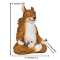 thumbnail image 4 of Meditating Zen Yoga Squirrel Garden Decorations Statues Indoor Outdoor Hand Painted Resin Animal Yoga Figurine in Zen Meditation Lotus Pose - 9 Inch Tall, 4 of 7