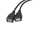 thumbnail image 3 of Cable De Energía 30 cm USB 2.0 macho a doble USB hembra cable de alimentación de carga USB cable de extensión, 3 of 7