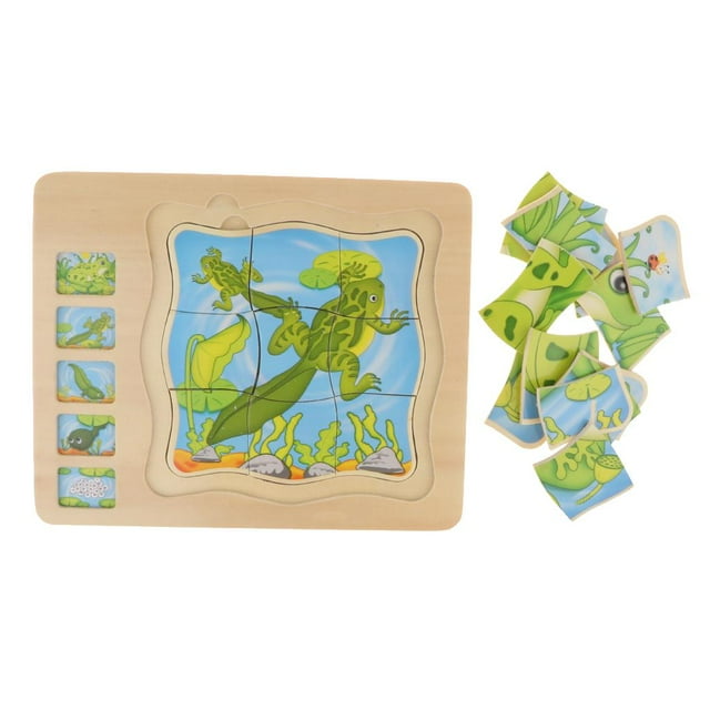 Bloques De Patrón De Madera,Rompecabezas de bloques de madera,Juguete Montessori de madera,Rompecabezas de animales,Rompecabezas de madera para niños pequeños,Rompecabezas de cubo de